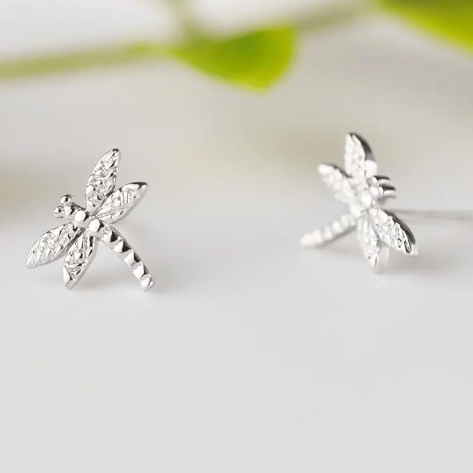 Dragonfly Stud Earrings 925 Sterling Silver Elegant Earrings for Women | The Great Gift Idea