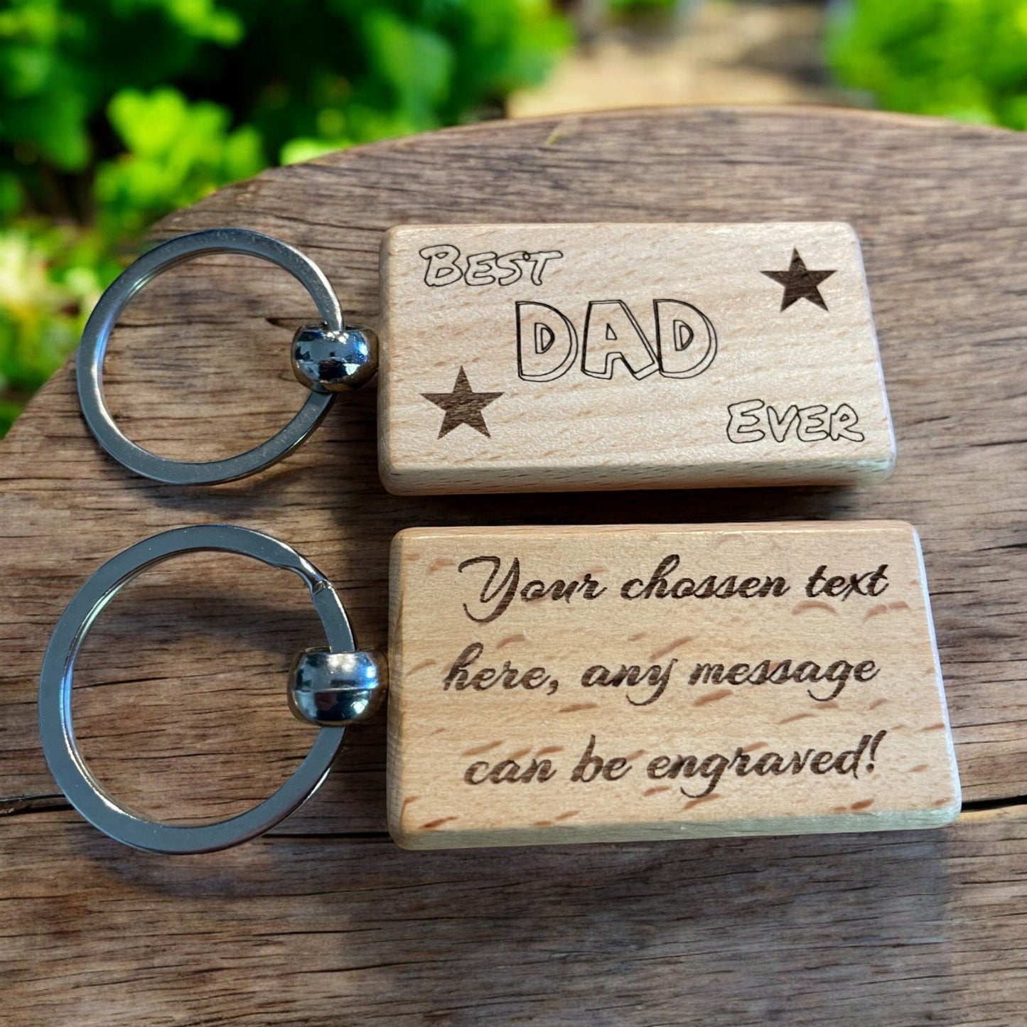 Personalised Best Dad Ever Keyring Gift