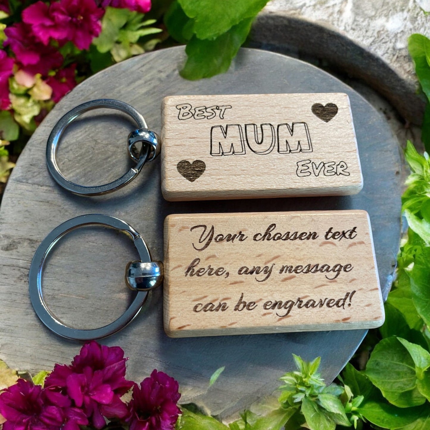 Personalised Best Mum Ever Keyring Gift