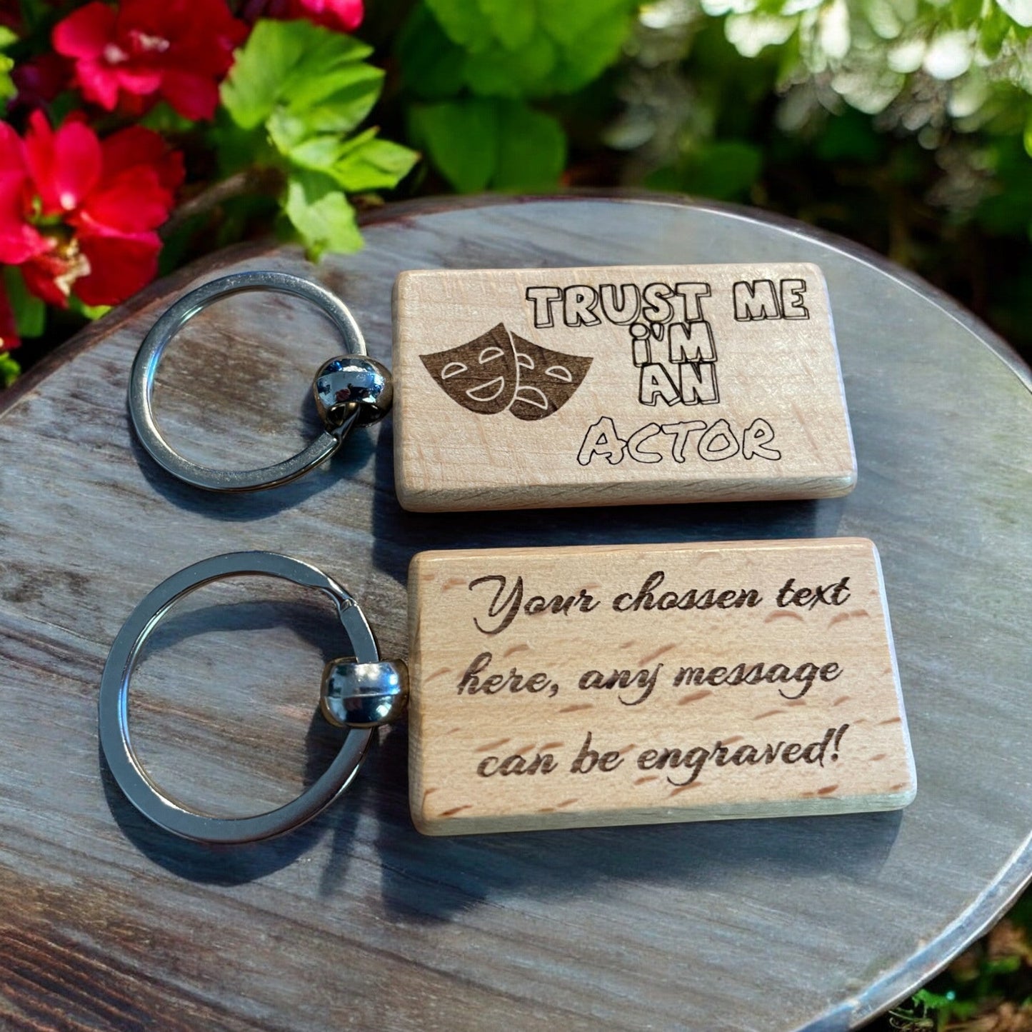 Personalised Actor Keyring Gift