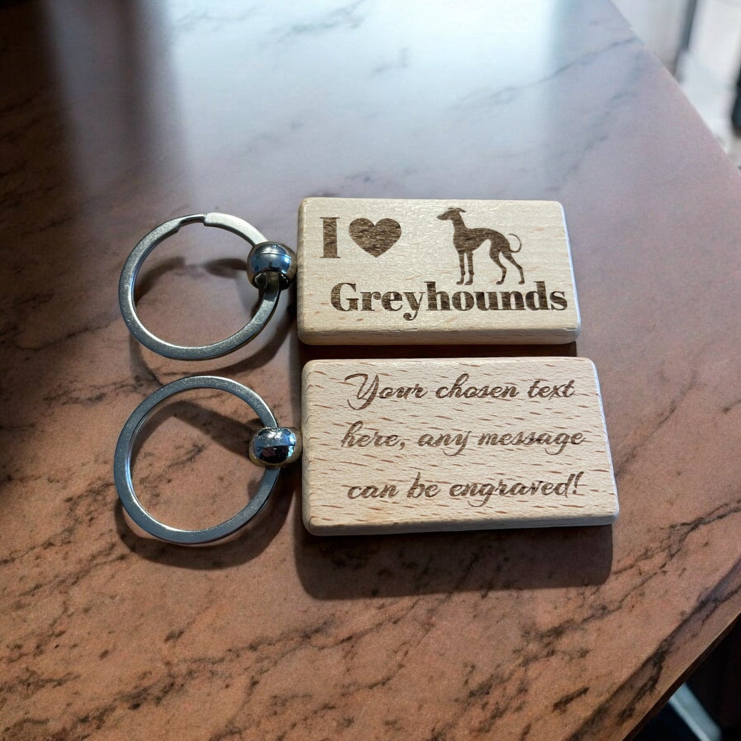 Personalised Greyhound Keyring Gift