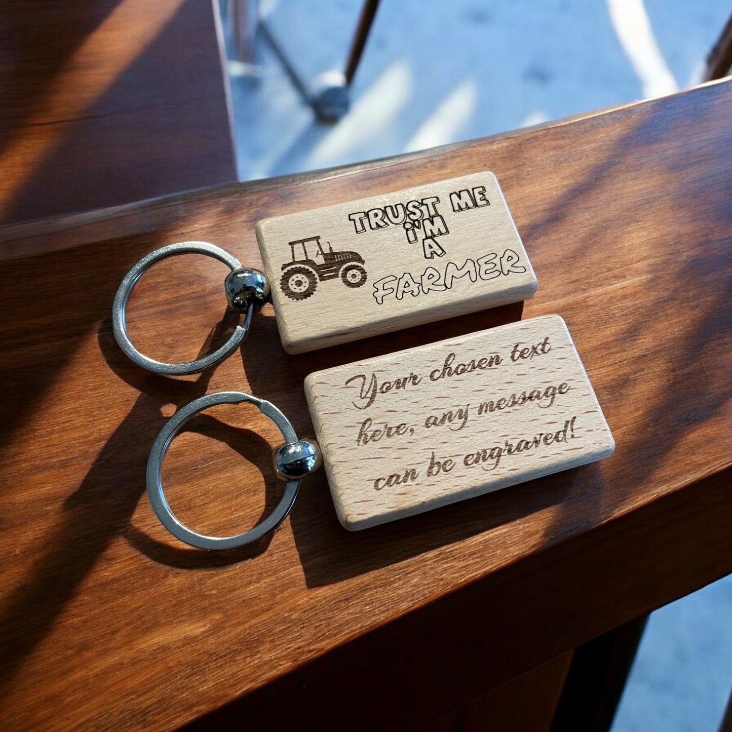 Personalised Farmer Keyring Gift
