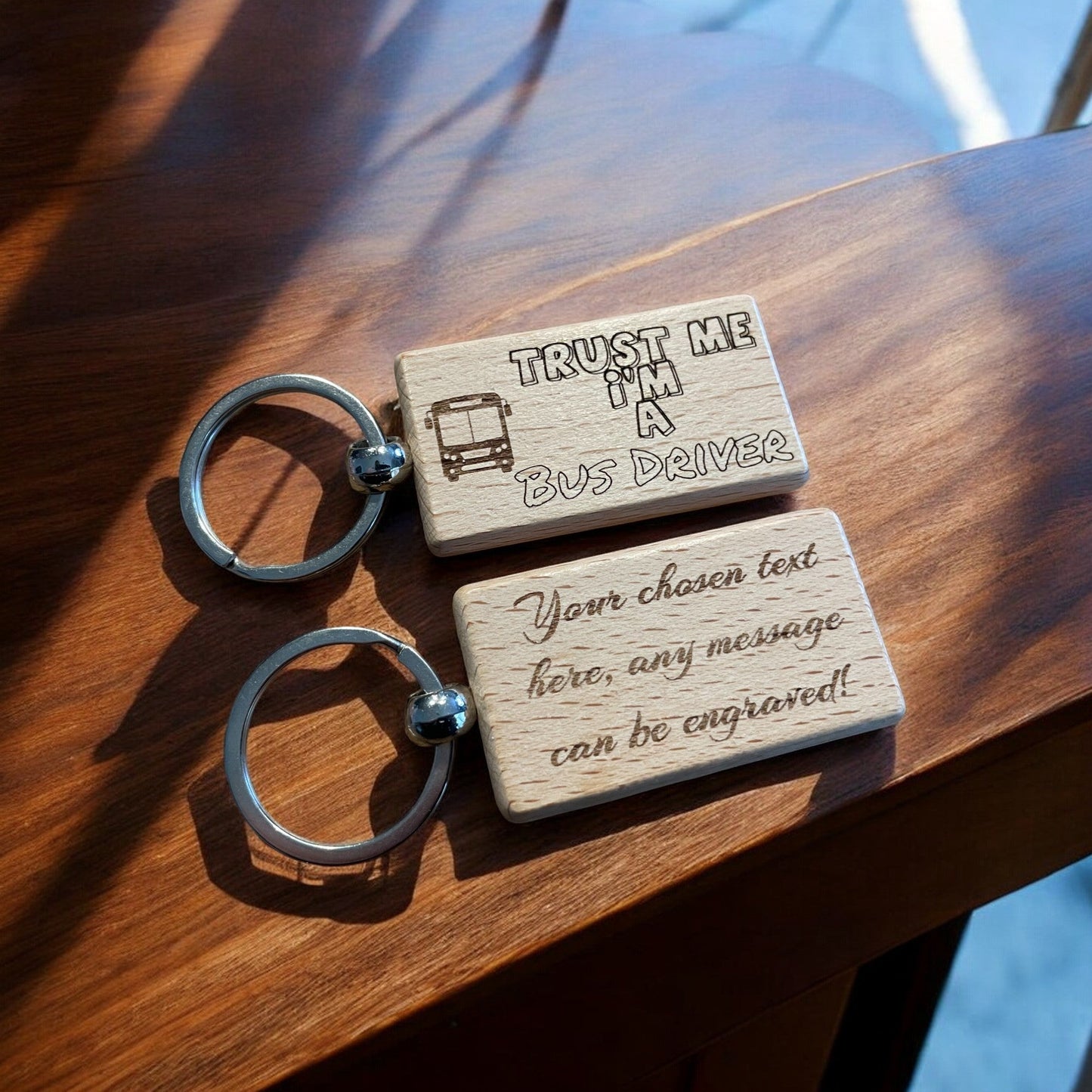 Personalised Bus Driver Keyring Gift