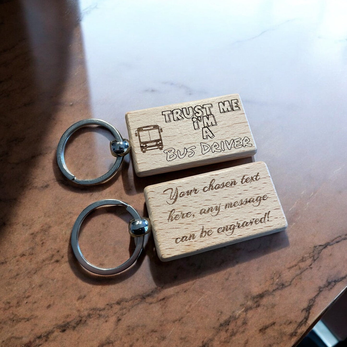 Personalised Bus Driver Keyring Gift