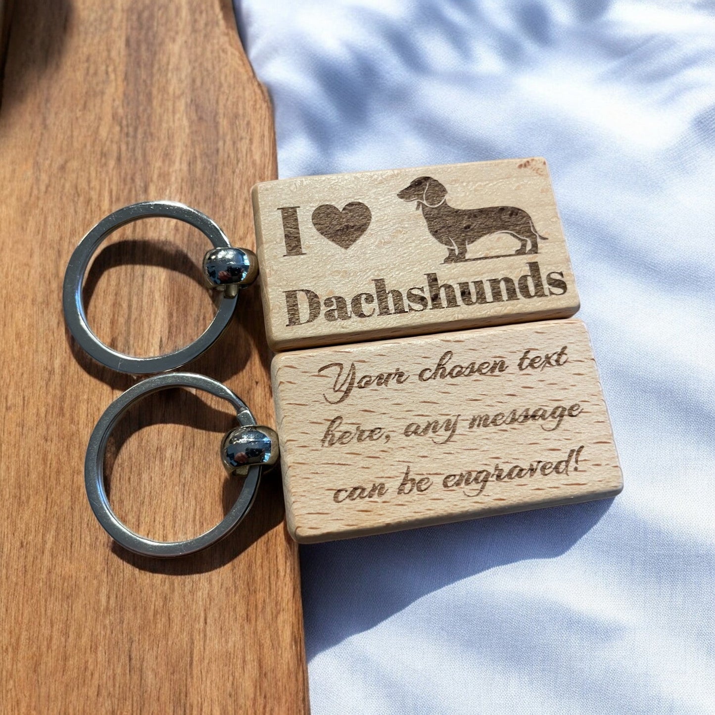 Personalised Dachshund Keyring Dog Lover Gift