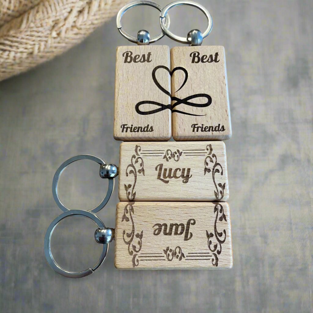 Personalised Best Friends Keyring Set | The Great Gift Idea