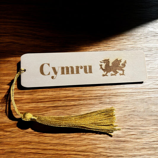Personalised Welsh Bookmark Engraved with Cymru and Welsh Dragon | The Great Gift Idea