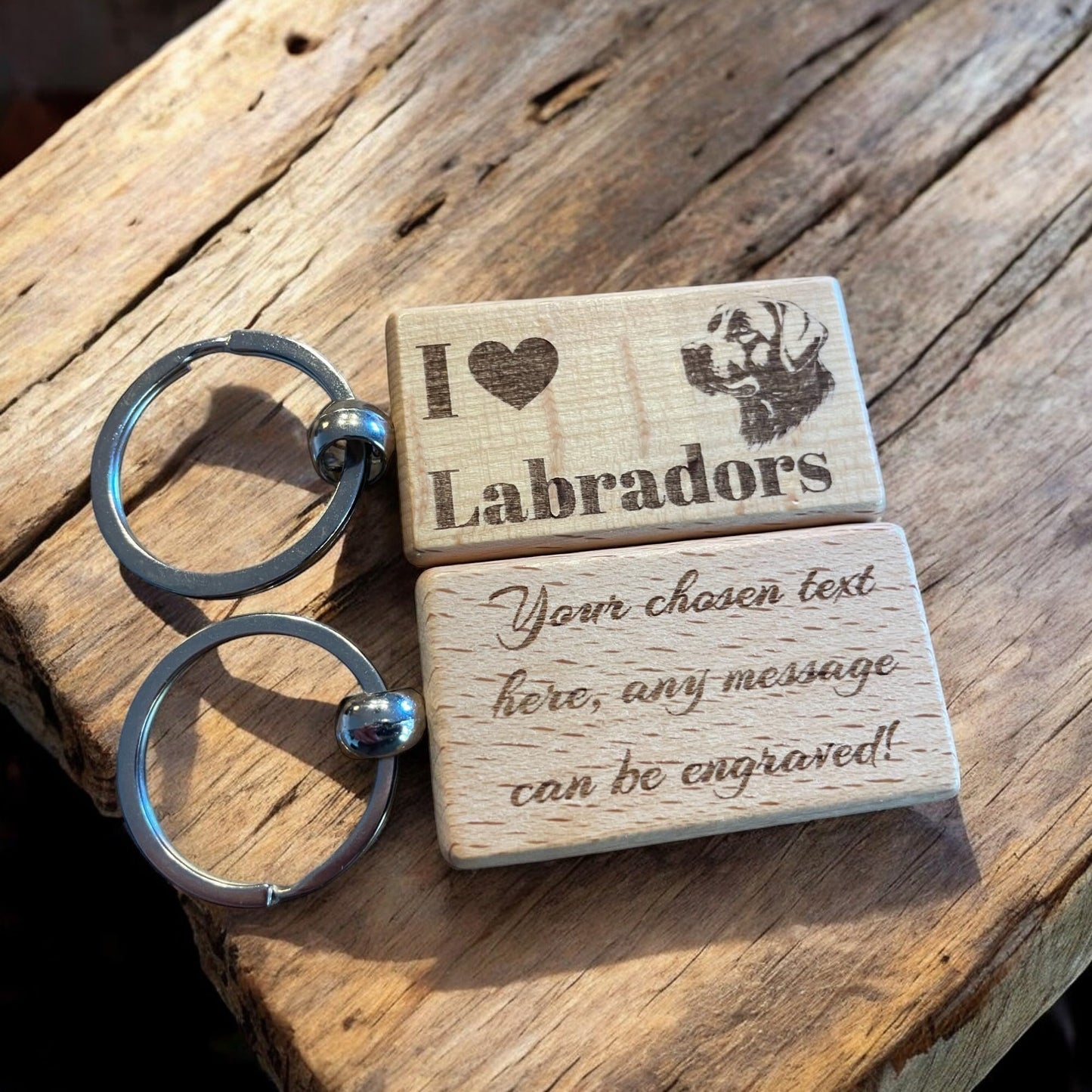 Personalised Wooden Labrador Keyring | The Great Gift Idea