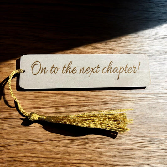 Personalised On to The Next Chapter Bookmark