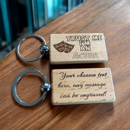Personalised Actor Keyring Gift