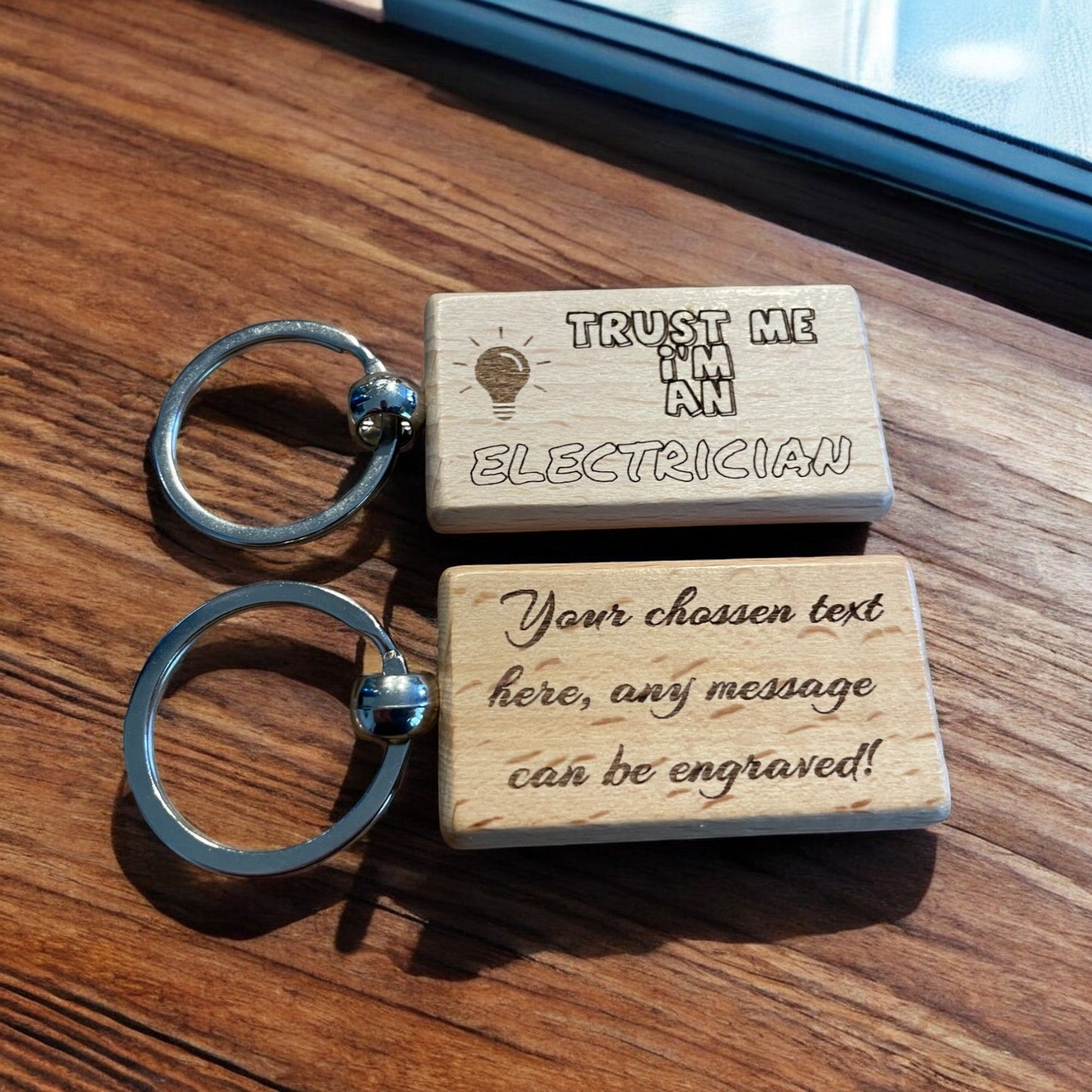 Personalised Electrician Keyring Gift