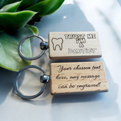 Personalised Dentist Keyring Gift