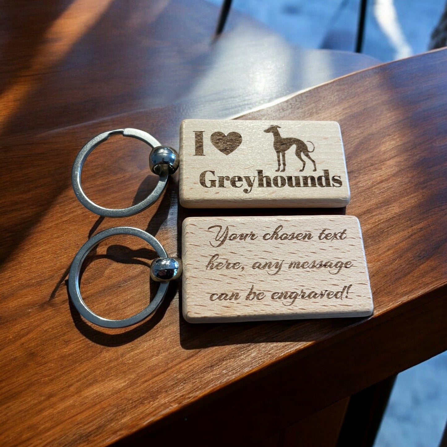 Personalised Greyhound Keyring Gift