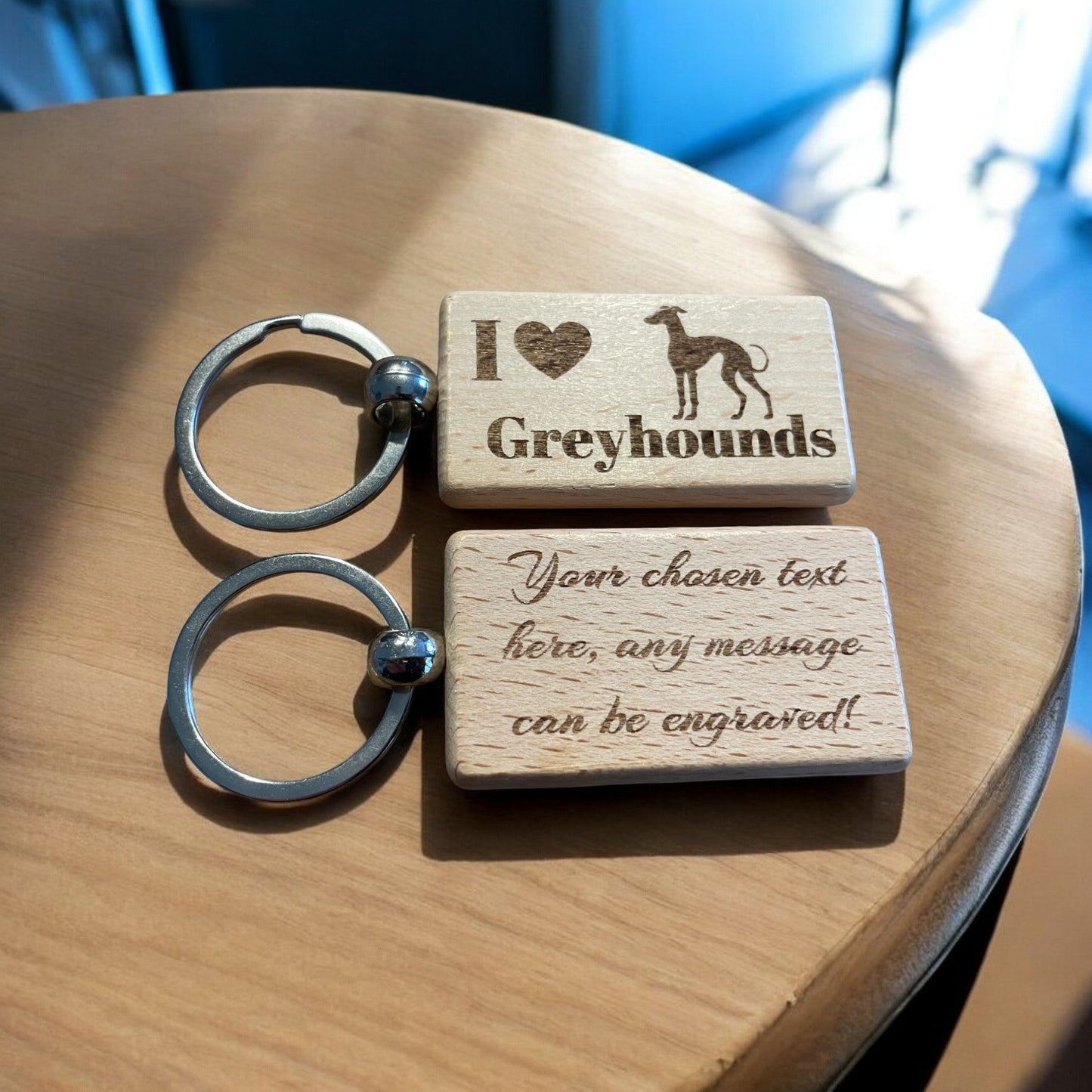 Personalised Greyhound Keyring Gift