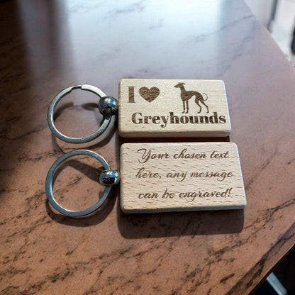 Personalised Greyhound Keyring Gift