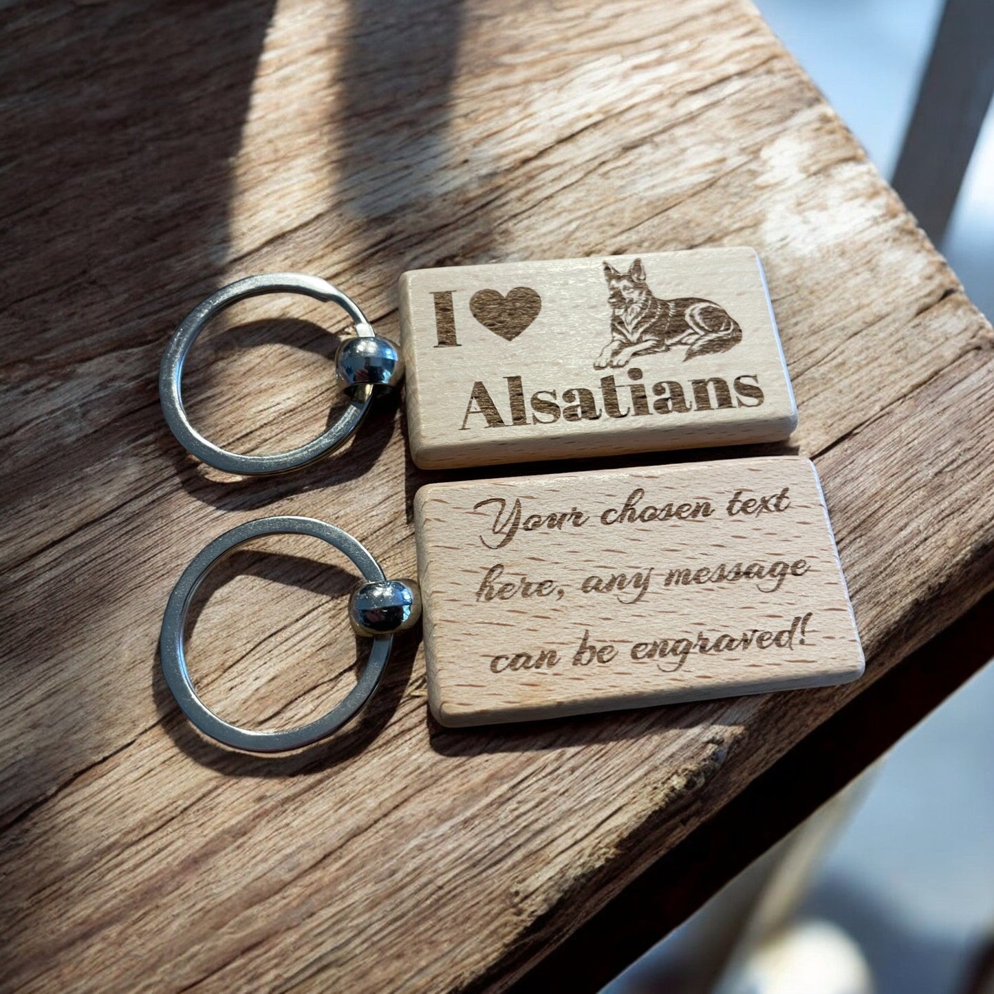 Personalised Alsatian Keyring Gift