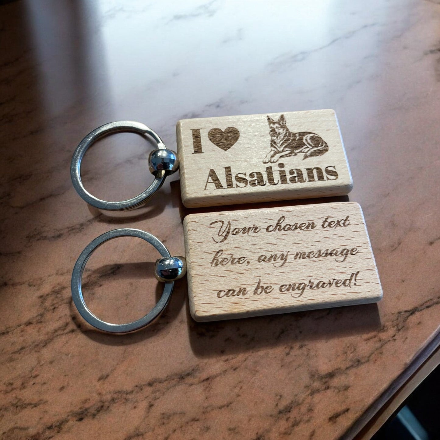 Personalised Alsatian Keyring Gift