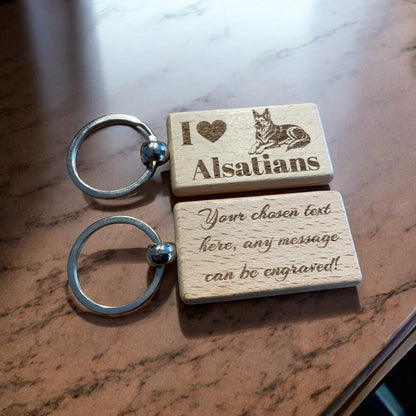 Personalised Alsatian Keyring Gift