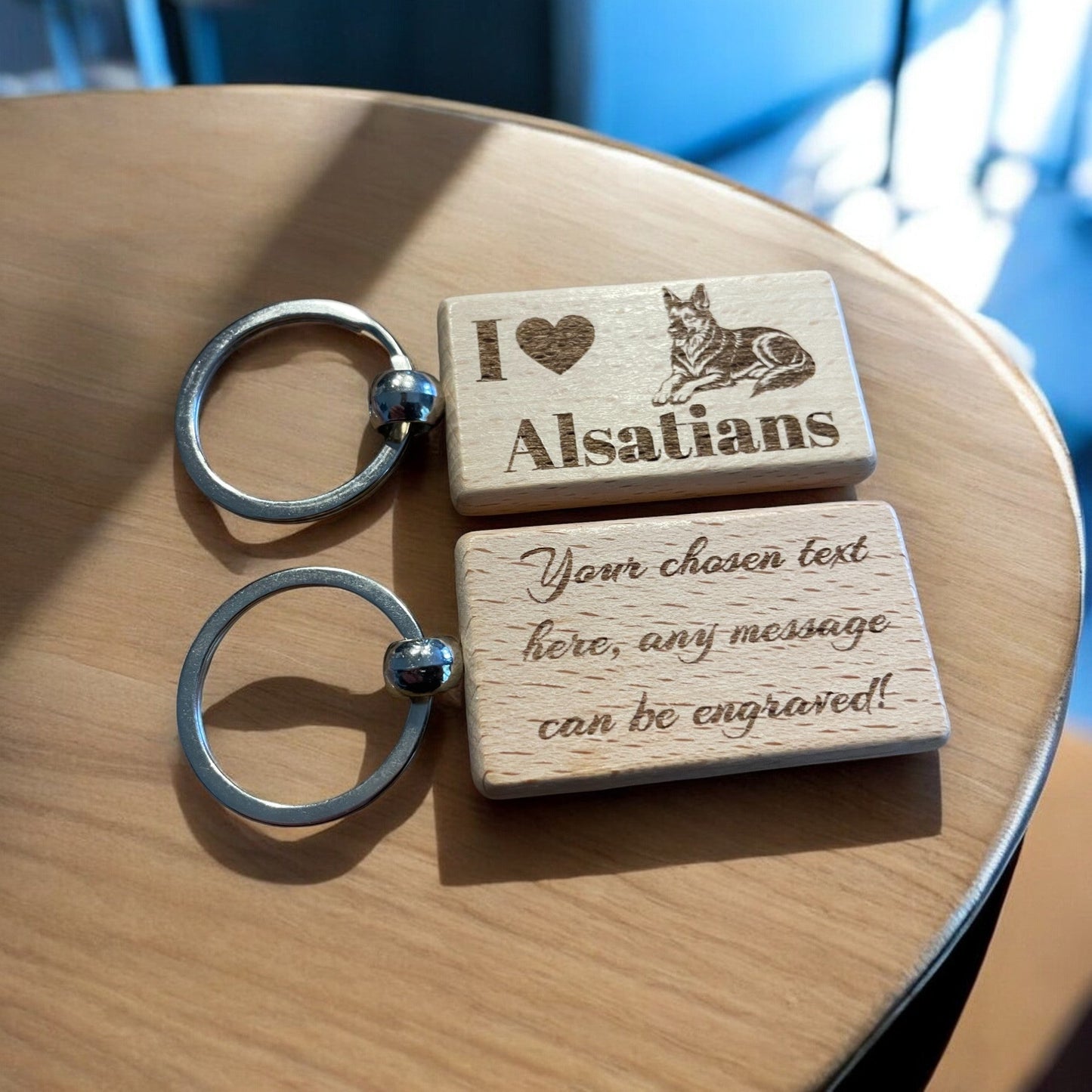 Personalised Alsatian Keyring Gift