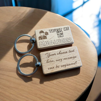 Personalised Engineer Keyring Gift