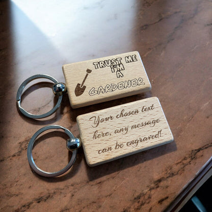 Personalised Gardener Keyring Gift