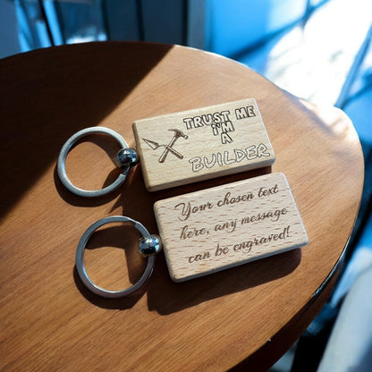 Personalised Builder Keyring Gift