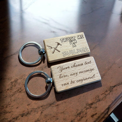 Personalised Builder Keyring Gift