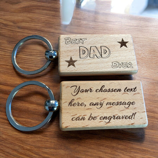 Personalised Best Dad Ever Keyring | The Great Gift Idea