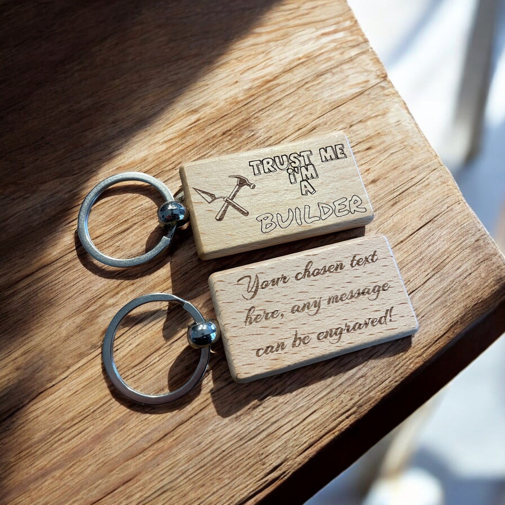 Personalised Builder Keyring | The Great Gift Idea