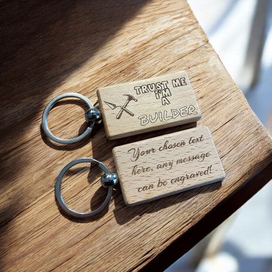 Personalised Builder Keyring | The Great Gift Idea