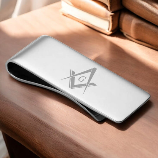 Personalised Freemason Money Clip with G | The Great Gift Idea