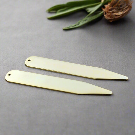 Personalised Gold Plated Collar Stiffeners/Stays With Gift Box | The Great Gift Idea