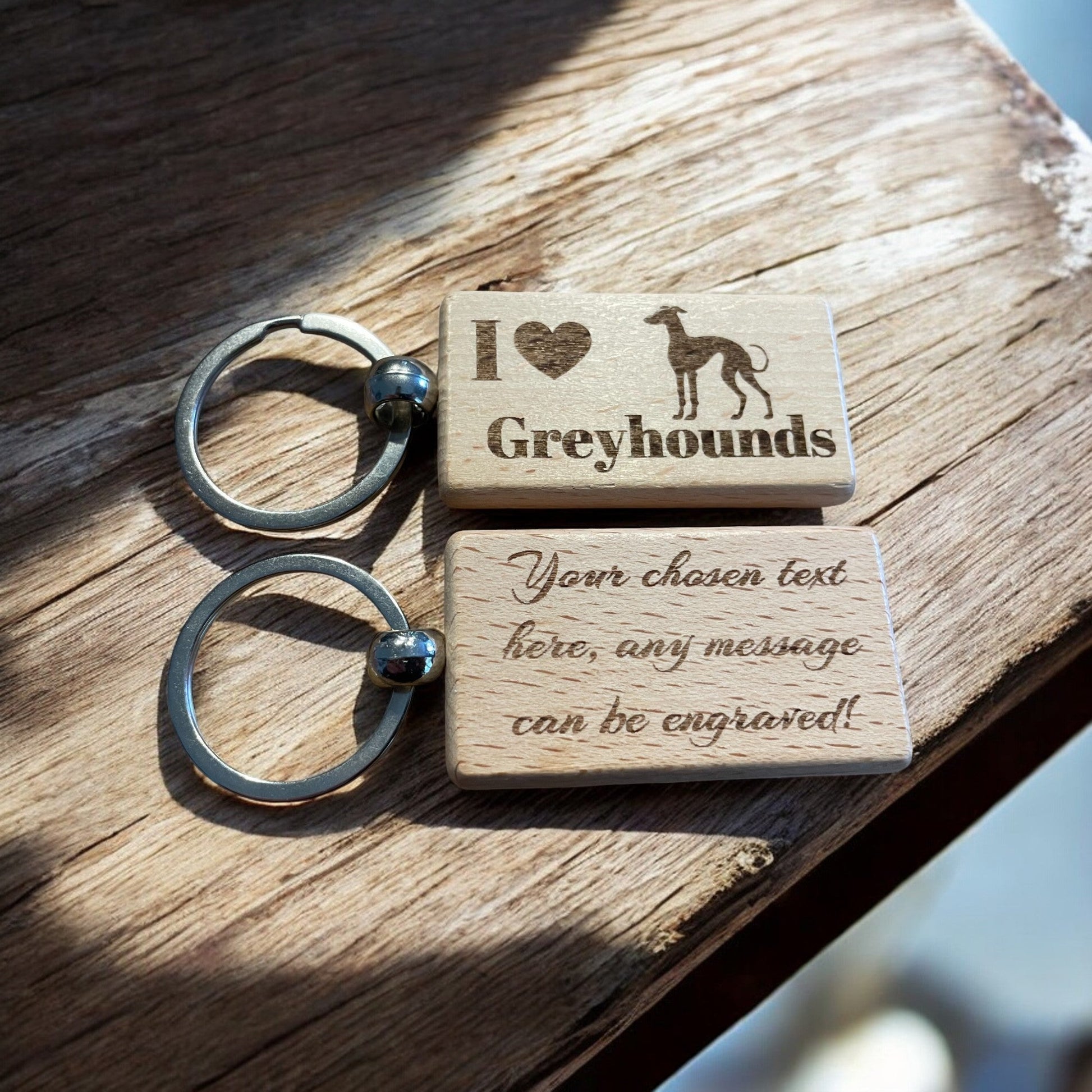 Personalised Greyhound Keyring | The Great Gift Idea
