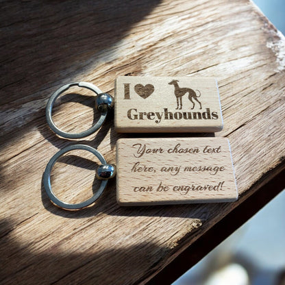 Personalised Greyhound Keyring | The Great Gift Idea