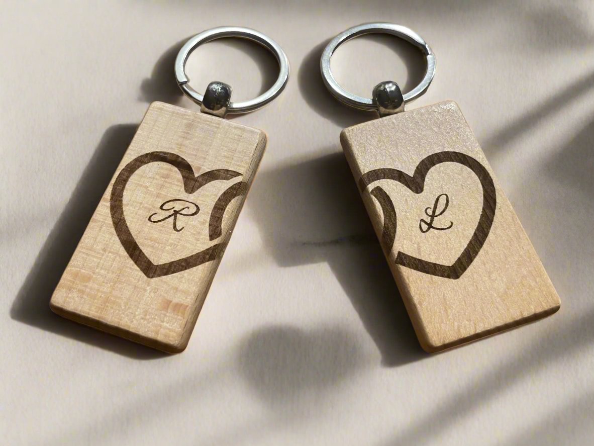 Personalised Heart Keyrings | The Great Gift Idea