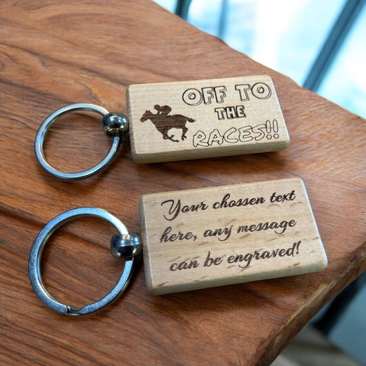 Personalised Horse Racing Keyring Gift | The Great Gift Idea