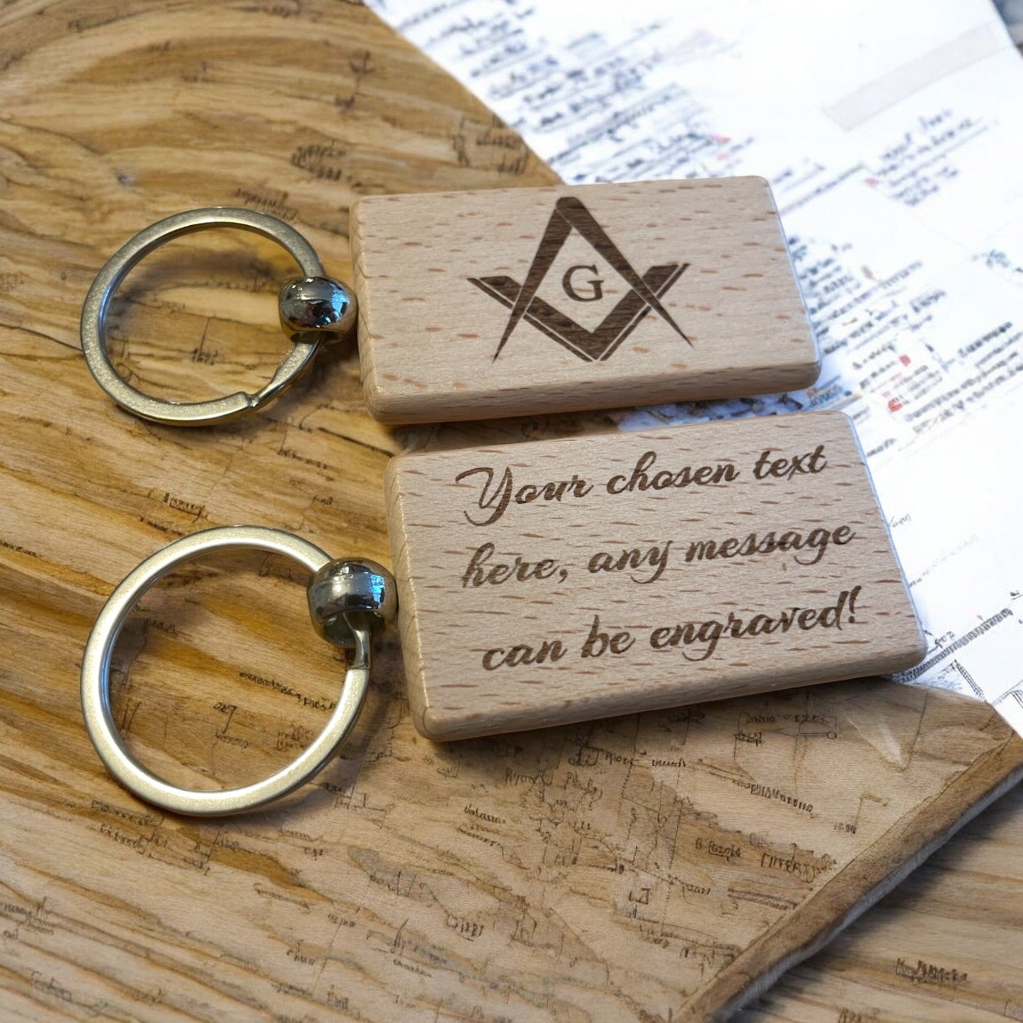 Personalised Masonic Keyring with G | The Great Gift Idea