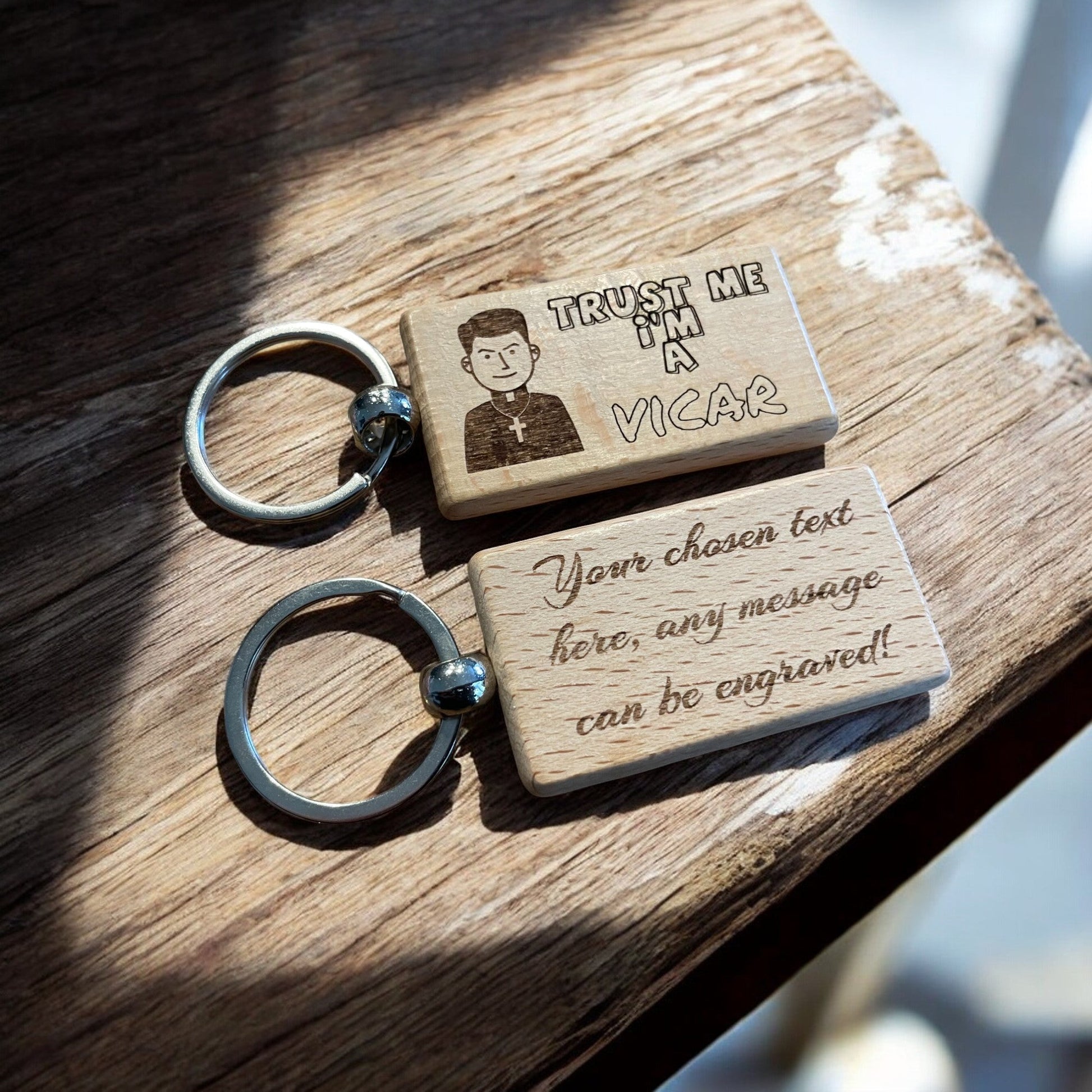 Personalised Vicar Keyring | The Great Gift Idea