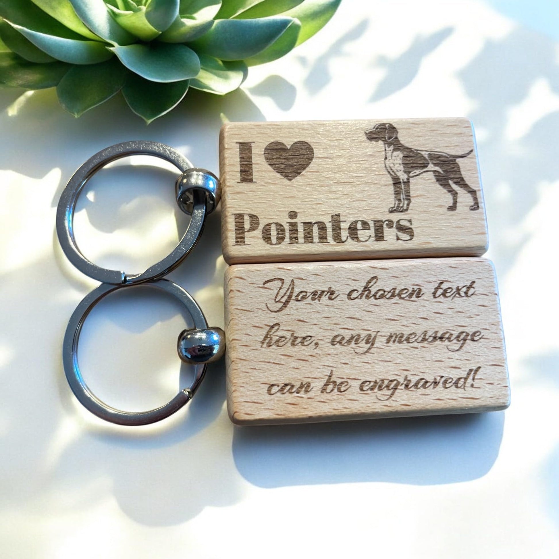 Personalised Wooden Pointer Keyring | The Great Gift Idea