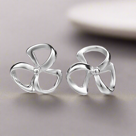 Sterling Silver Clover Stud Earrings | The Great Gift Idea
