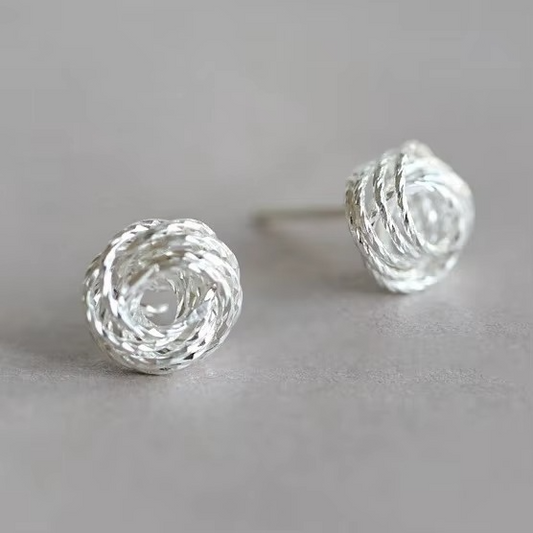 Sterling Silver Swirl Design Stud Earrings | The Great Gift Idea
